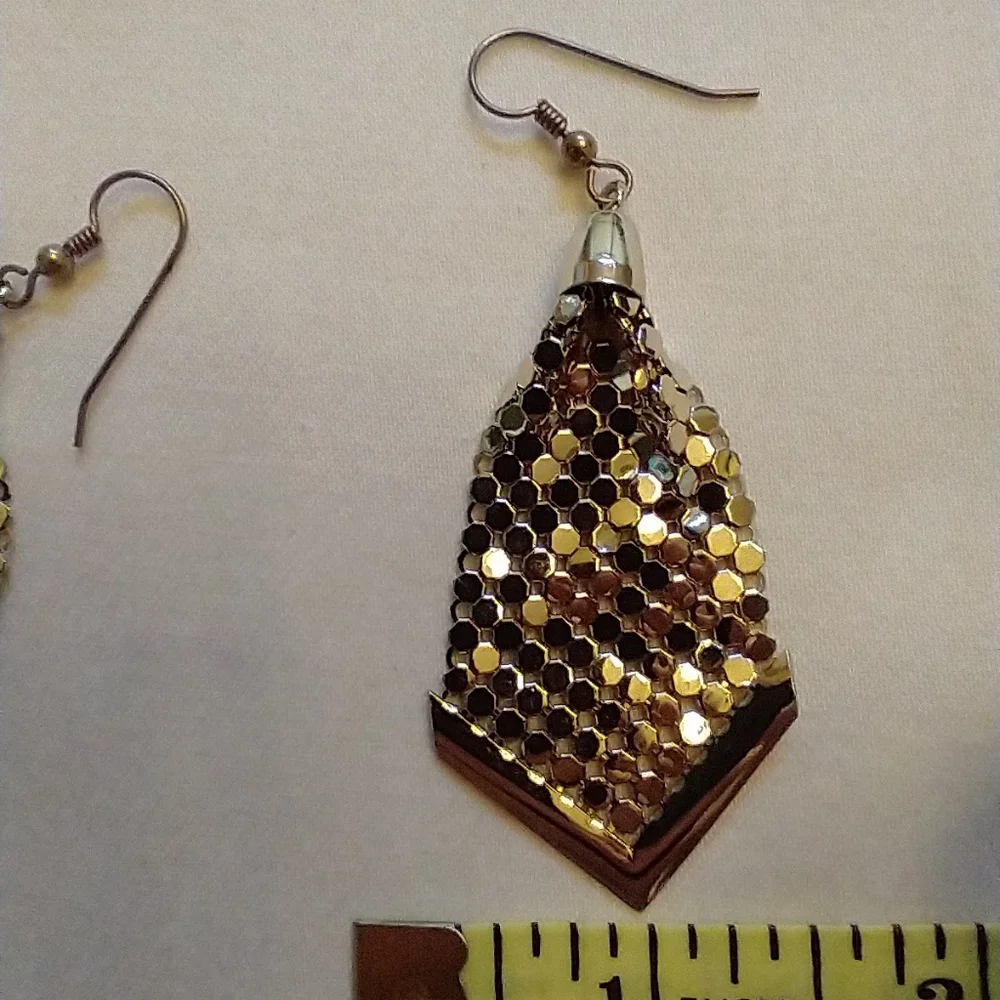 Whiting and Davis mesh earrings - Picture 6 of 14